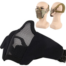 Tactical Half Face Mask for Men, Steel Mesh Protective Mask for Paintball Head, Airsoft Mask, CS Game Outdoor Mask, Motorcycle Face Mask