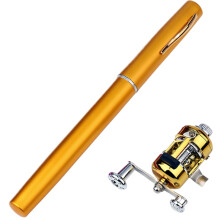 Pocket Fishing Iron, Pen Rod with Reels Combo Kit Telescopic Mini Fishing Rod