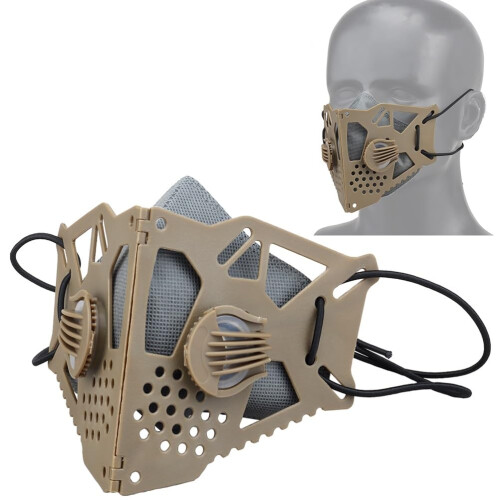 Half Face Mask for Men and Women, Removable/Reusable,, Foldable, Brown