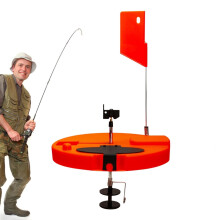 Ice Fishing Tip Up Fish Flag Tip Up Fishing Gear, Orange Pole Flags, Ice Fishing Equipment, Fishing Tackle for Outdoor Winter Fishing