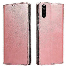 (PinkGold) Xperia 10 III / 10 III Lite PU Leather Magnetic Flip Case - Wallet Stand Cover for Business