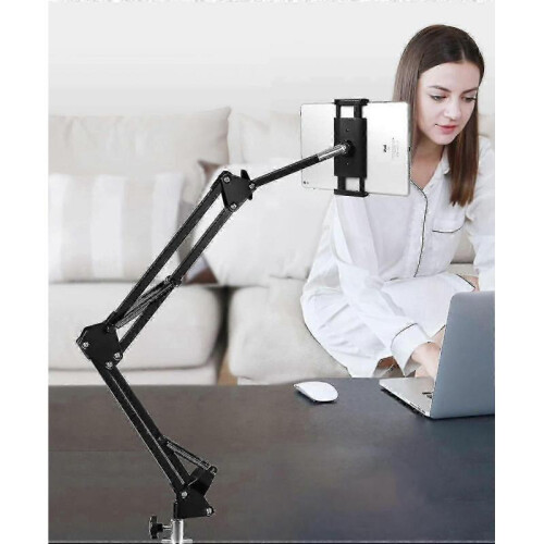 Adjustable 360 Rotating Tablet Holder for Bed - Foldable Stand for Phone, , Kindle Fire & Devices 1.85"-12.8 1