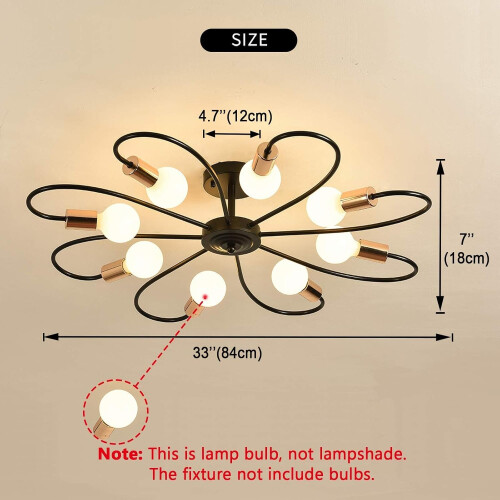 Semi Flush Ceiling Lights, Modern Sputnik Chandeliers Pendant Lighting 1