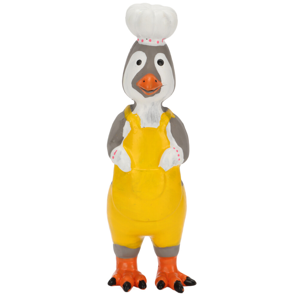 Squeaky Chicken Dog Toys Safe Bite Resistant Elastic Teeth Grinding Hand Painted Funny Interactive Squeaky Dog Toys Chef Chicken