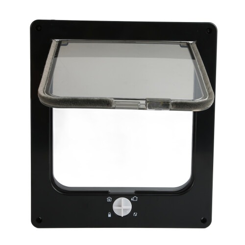 Pet Door Wearproof Automatic Window Closure Function Cat Interior Door for All Standard Interior Doors Black L 2