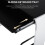 Black Computer Desk with Sliding Keyboard Tray & Storage 6