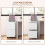 2-Drawer Mobile Filing Cabinet with Lock & Wheels - White 6