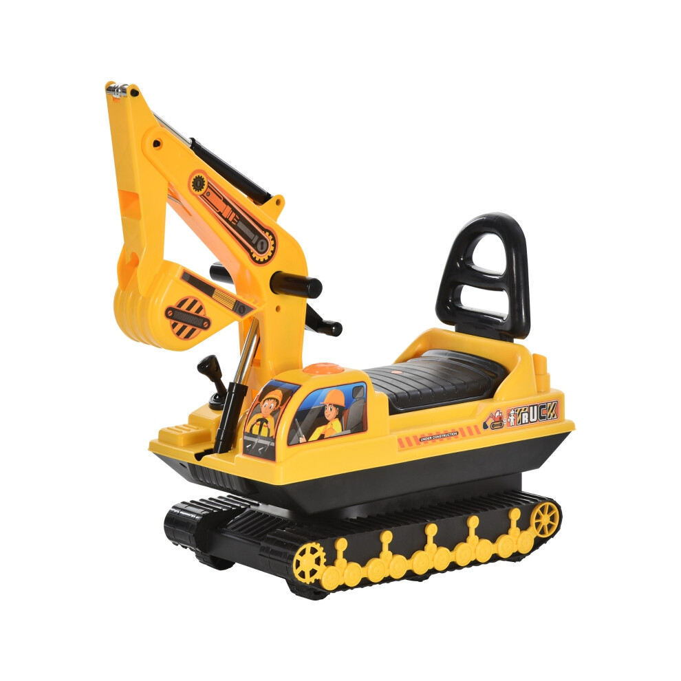 Ride-On Excavator Toy for Kids - Movable Construction Truck