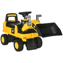 Kids Foot-Powered Excavator Toy with Manual Shovel & Storage