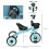 Adjustable Kids Trike with Basket & Bell - Ages 2-5 Blue 3