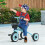 Adjustable Kids Trike with Basket & Bell - Ages 2-5 Blue 4