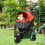 Folding 3-Wheel Dog Pushchair with Adjustable Canopy 4