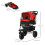Folding 3-Wheel Dog Pushchair with Adjustable Canopy 3