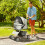 Foldable Pet Stroller for Dogs with Cup Holder & Basket 4