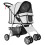 Foldable Pet Stroller for Dogs with Cup Holder & Basket 2