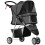 Charcoal Grey 3-Wheel Pet Stroller for Small Dogs 2