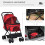 Red One-Touch Folding Pet Stroller with EVA Wheels 6
