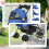 Blue One-Touch Folding Pet Stroller with EVA Wheels 7