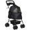 Foldable Pet Stroller for Small Dogs & Cats, Black 1