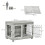 Grey Dog Crate End Table with Washable Cushion & Double Doors 3