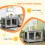 Grey Dog Crate End Table with Washable Cushion & Double Doors 6