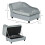 Light Grey Pet Sofa Chair with Storage & Cushion for Small Dogs/Cats 3