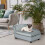Light Grey Pet Sofa Chair with Storage & Cushion for Small Dogs/Cats 4