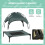 Elevated Waterproof Dog Bed with UV Canopy - Grey, Small 7