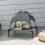Elevated Waterproof Dog Bed with UV Canopy - Grey, Small 4