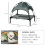 Elevated Waterproof Dog Bed with UV Canopy - Grey, Small 3