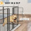 12-Panel Black Dog Playpen for Medium Dogs, 80cm High 6