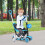 5-in-1 Adjustable Kids Scooter with Seat & Backrest, Blue 4