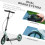 Adjustable Folding Kick Scooter for Ages 14+, Dual Brake 7