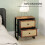 Industrial Two-Drawer Nightstand - Steel Frame, 60x50x30cm 6