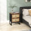 Industrial Two-Drawer Nightstand - Steel Frame, 60x50x30cm 4