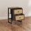 Industrial Two-Drawer Nightstand - Steel Frame, 60x50x30cm 3