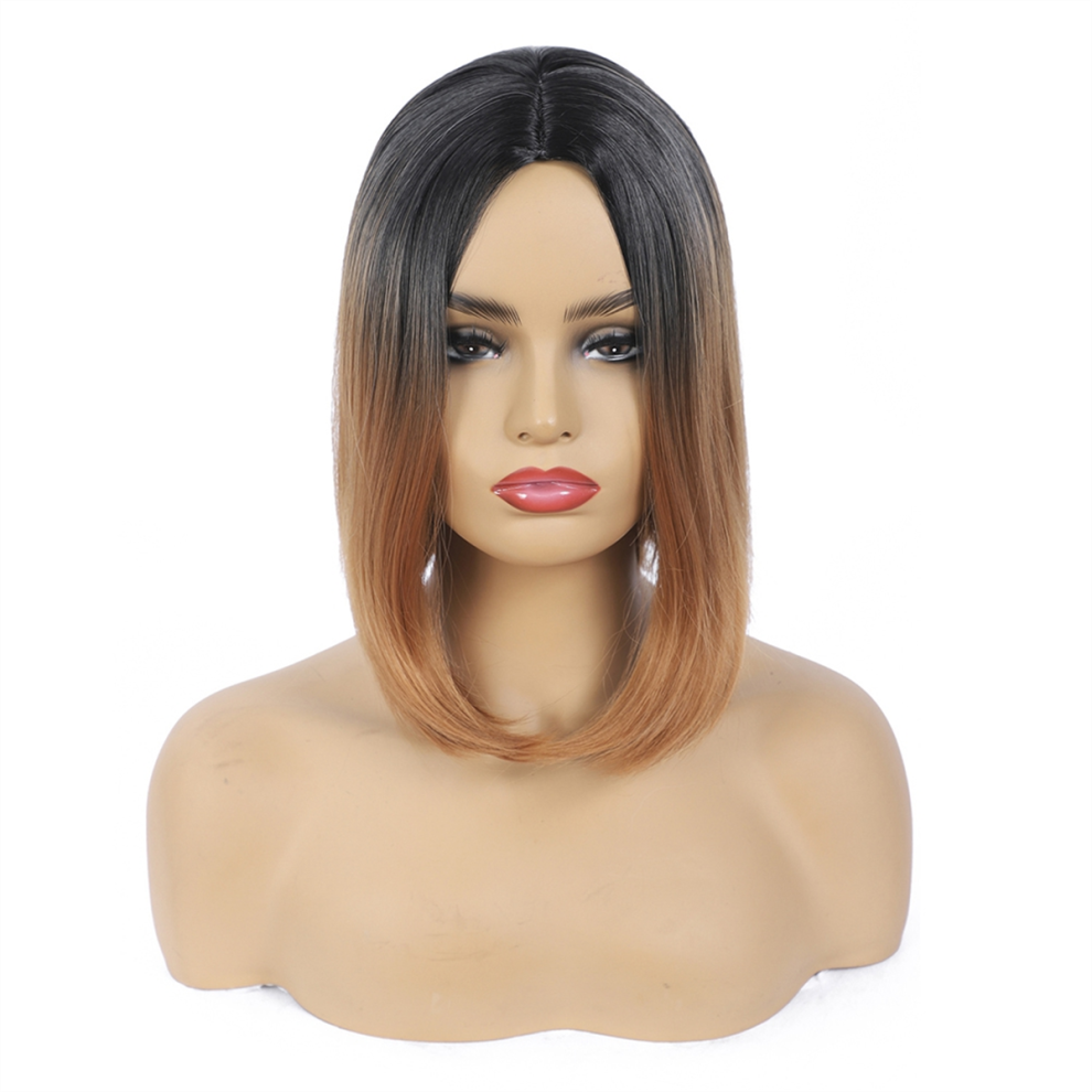 Exogio Fashion Wig Hair Middle Parted Ladies Covering,E