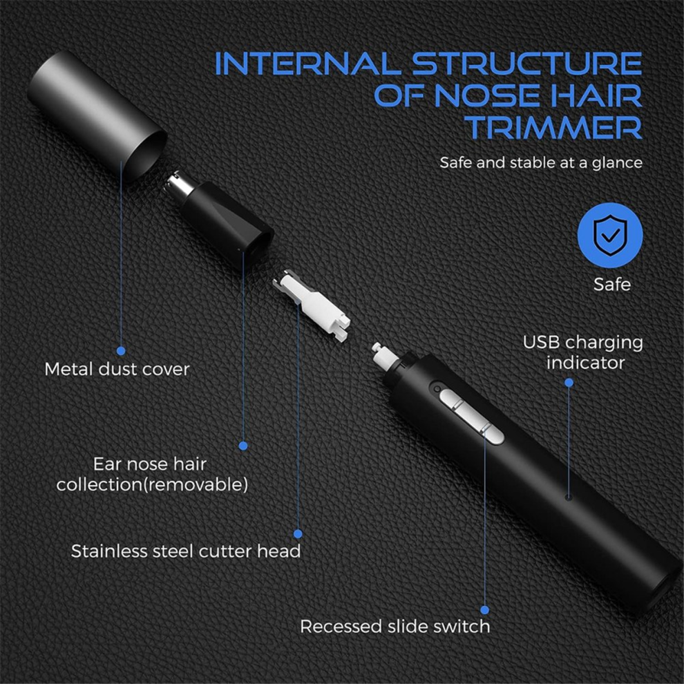 Exogio Ear And Nose Hair Trimmer Usb Rechargeable