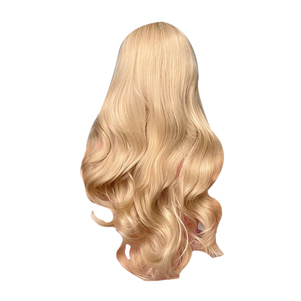 Exogio Long Water Wave Wig With Bangs Silky For Women Daily -B