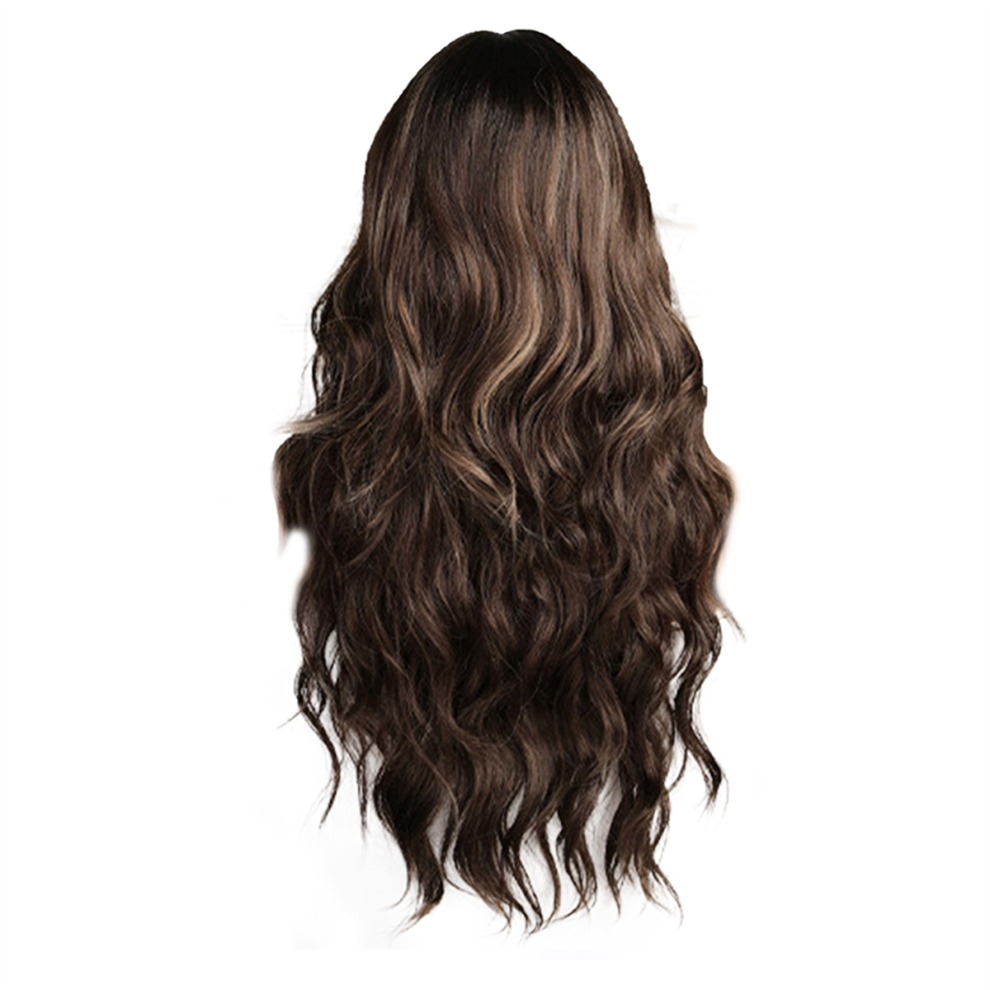 Exogio Unisex European And American Style Wig With Bangs Big Wave Long Curly Hair
