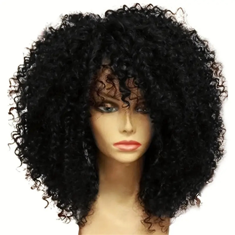 Exogio 16 Inch For Afro Hair Wigs With Bangs(B)