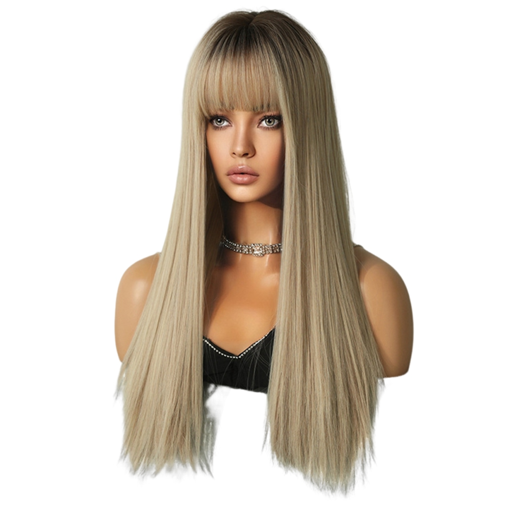 Exogio Unisex Brown Champagne Blonde Dyed 64Cm Cosplay Wig