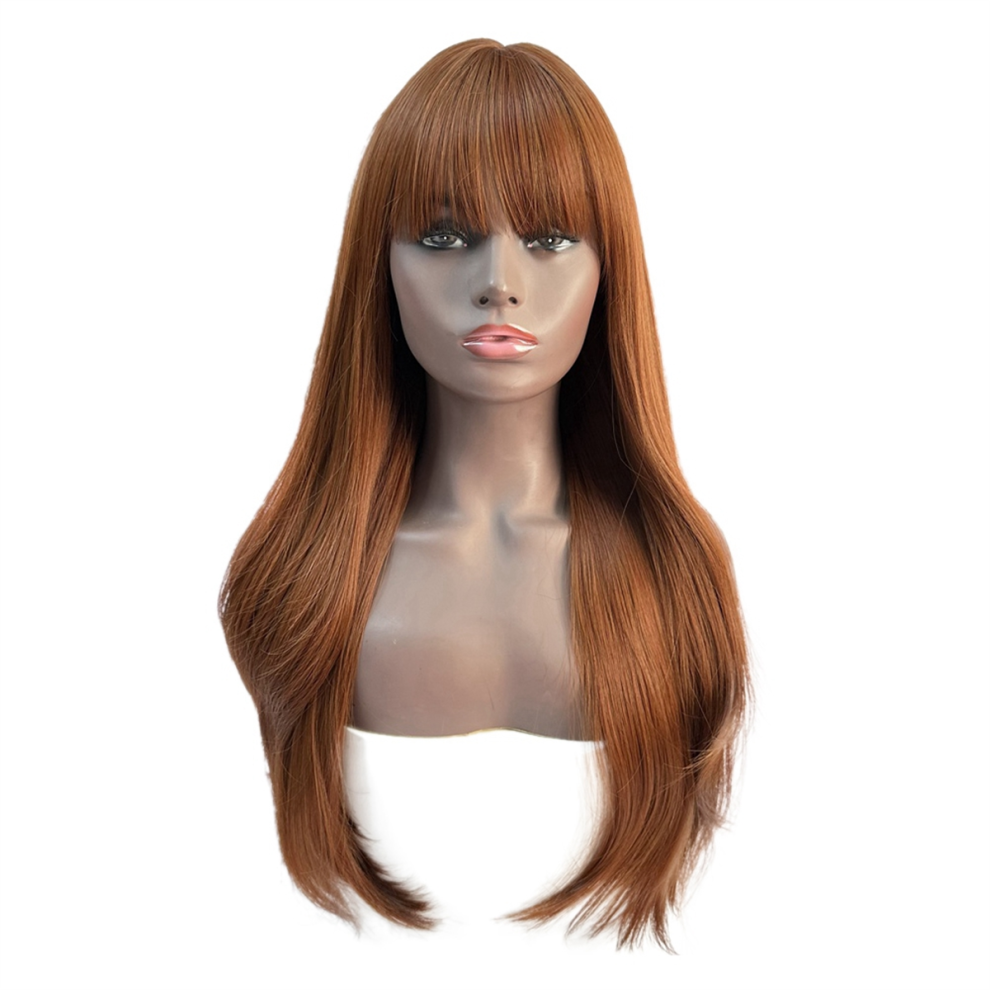 Exogio 24 Inches Reddish Brown Synthetic Wig Long Water Wave