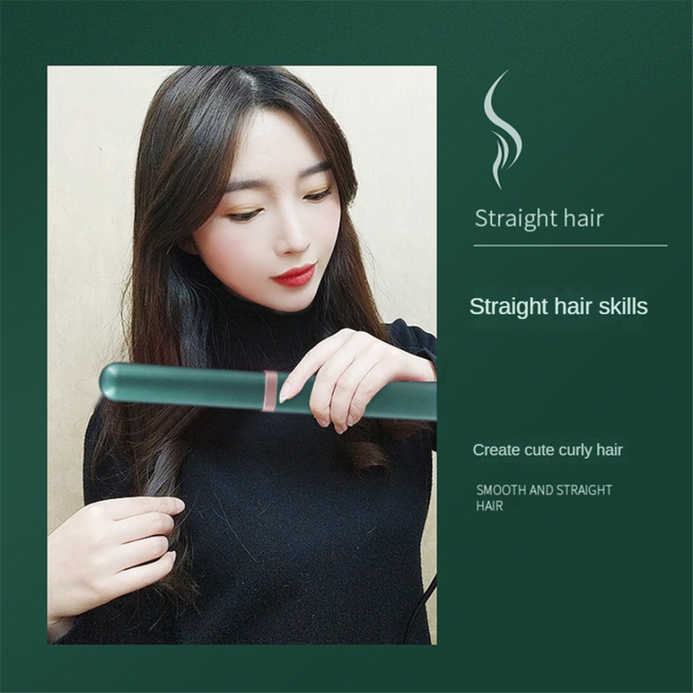 Exogio Green Hair Straightener Brush Fast Heated Eu Plug