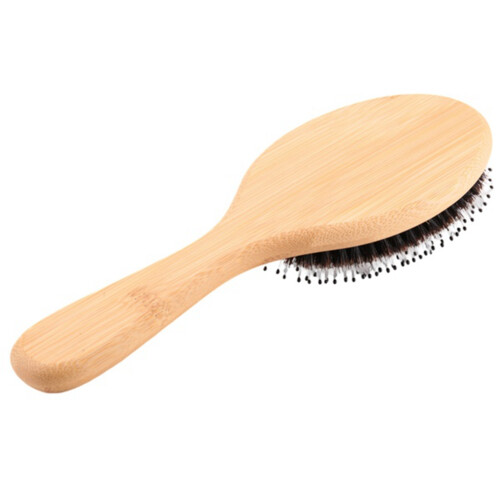 Hair Brush Boar Bristle with Nylon Pins Bamboo Paddle 2