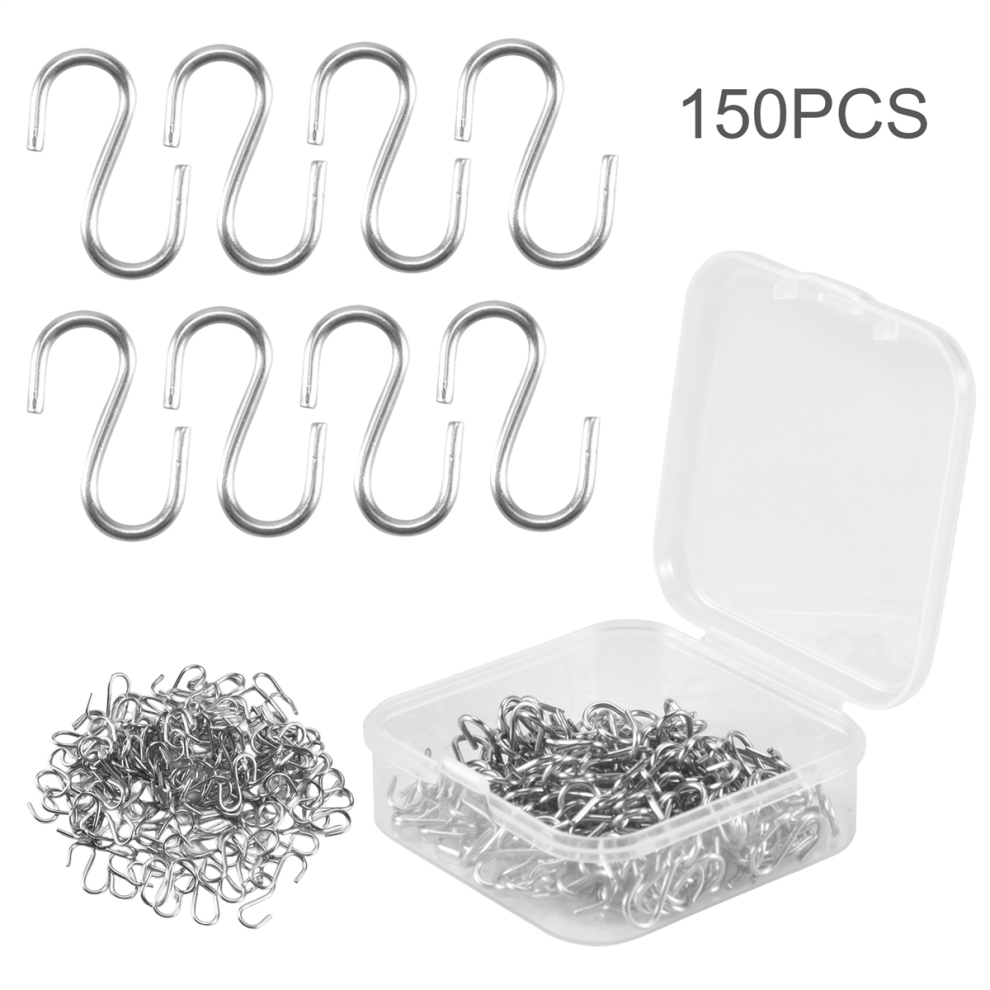 Photos - Other Trainers 150 Pieces Mini S Hooks Connectors Metal S-Shaped Wire Hook Hangers