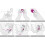 4Pcs/Set Menstrual Cup for Silicone S Pink 9