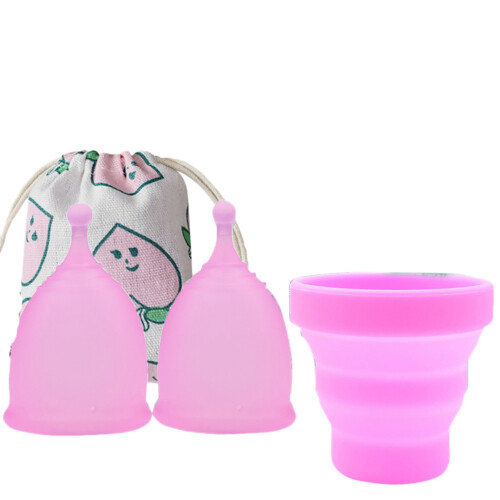 4Pcs/Set Menstrual Cup for Silicone S Pink 1