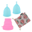 4Pcs/Set Menstrual Cup for Silicone L Blue 4
