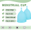 4Pcs/Set Menstrual Cup for Silicone S Blue 5